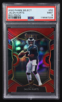 Jalen Hurts 2020 Panini Select Red Prizm #50 RC #57/99 (PSA 9) at PristineAuction.com