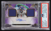 Malik Nabers 2024 Topps Inception Franchise Foundation Relic Auto Purple #FFR-AMN RC #16/50 (PSA | Autograph Graded PSA 10) at PristineAuction.com