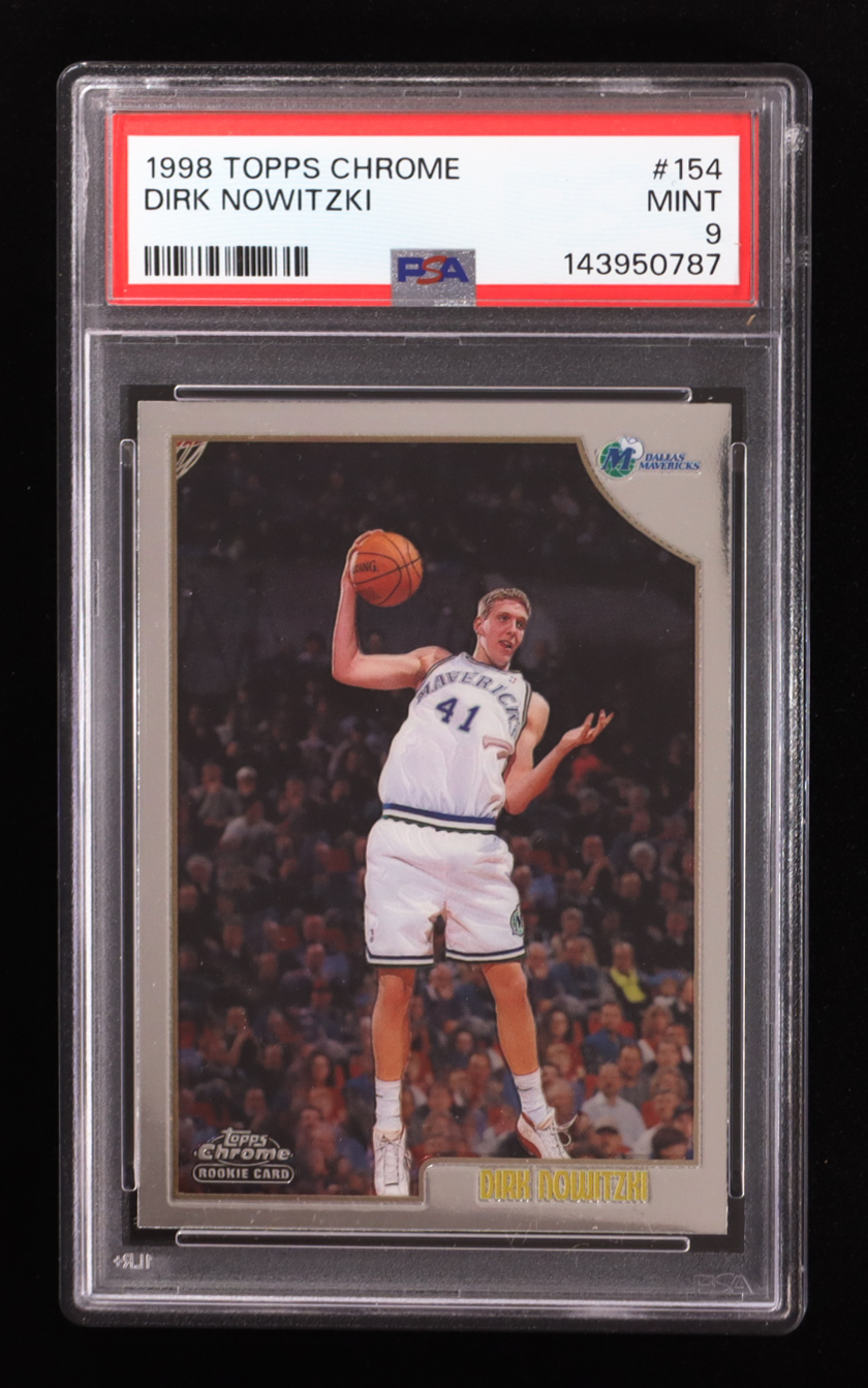Dirk Nowitzki 1998-99 Topps Chrome #154 RC (PSA 9) at PristineAuction.com Dirk Nowitzki 1998-99 Topps Chrome #154 RC (PSA 9) at PristineAuction.com