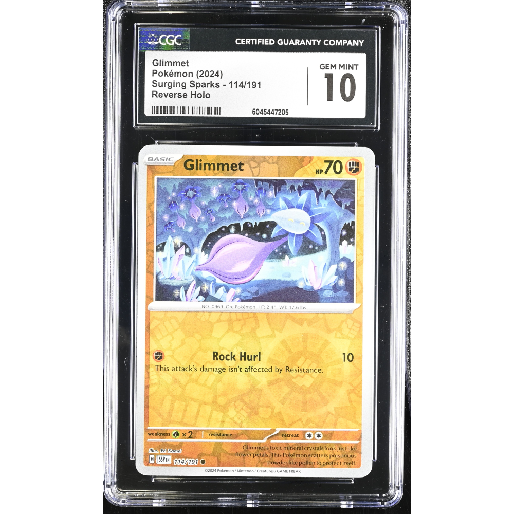 Glimmet 2024 Pokemon Surging Sparks #114/191 (CGC 10) at PristineAuction.com