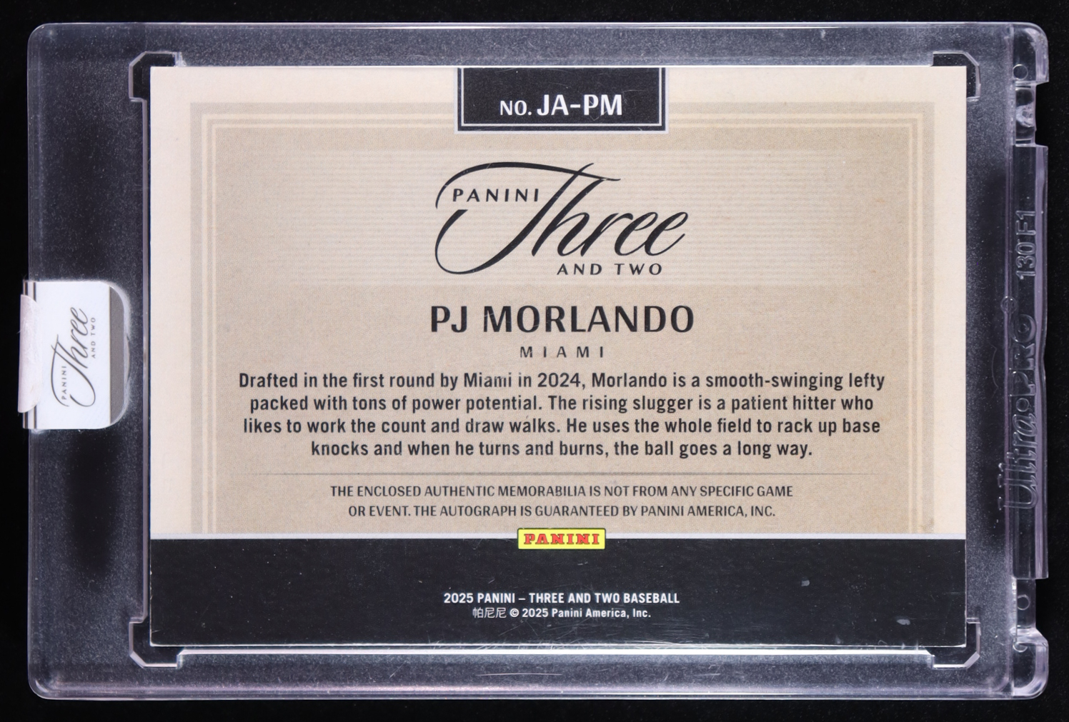 PJ Morlando 2025 Panini Three and Two Jersey Autographs Holo Silver #8 RC #28/49 at PristineAuction.com PJ Morlando 2025 Panini Three and Two Jersey Autographs Holo Silver #8 RC #28/49 at PristineAuction.com