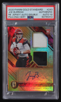 Joe Burrow 2020 Panini Gold Standard Rookie Jersey Double Auto #243 RC #60/75 (PSA | Autograph Graded PSA 10) at PristineAuction.com
