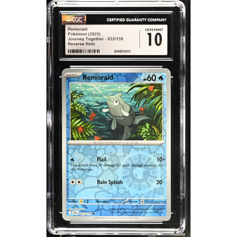 Remoraid 2025 Pokemon Journey Together #033/159 (CGC 10) at PristineAuction.com