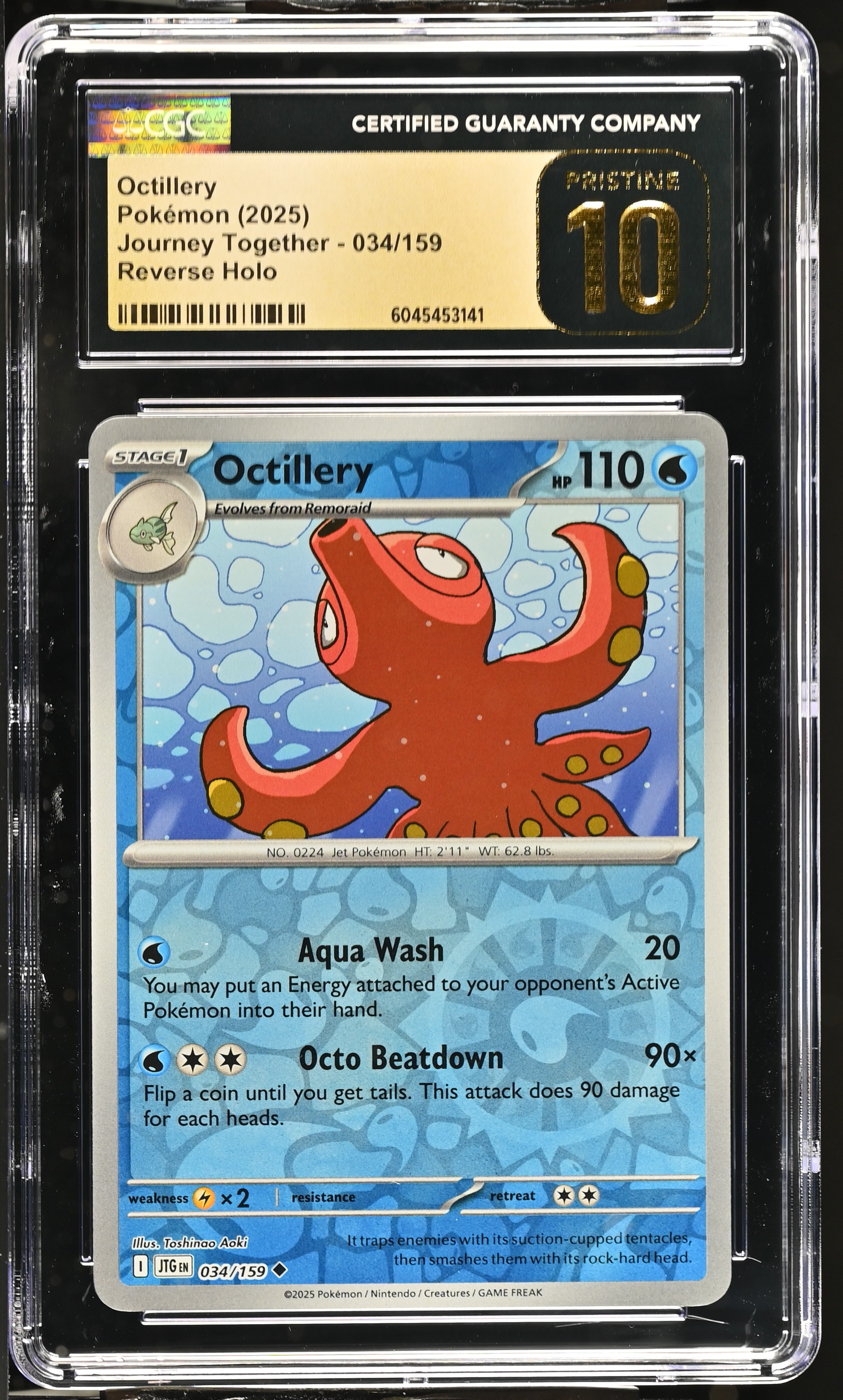 Octillery 2025 Pokemon Journey Together #034/159 (CGC PRISTINE 10 | Black Label) at PristineAuction.com Octillery 2025 Pokemon Journey Together #034/159 (CGC PRISTINE 10 | Black Label) at PristineAuction.com