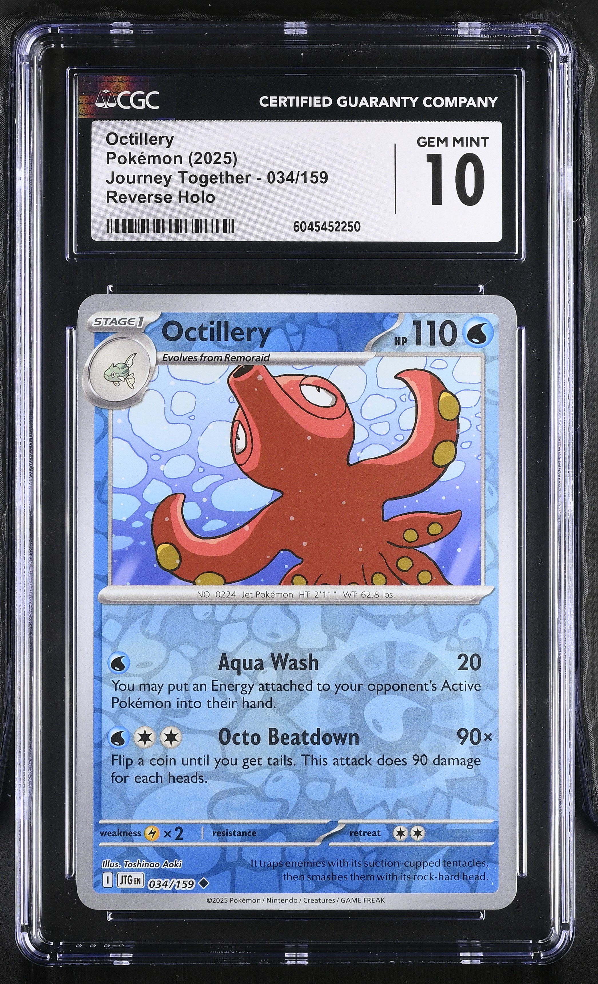 Octillery 2025 Pokemon Journey Together #034/159 (CGC 10) at PristineAuction.com Octillery 2025 Pokemon Journey Together #034/159 (CGC 10) at PristineAuction.com