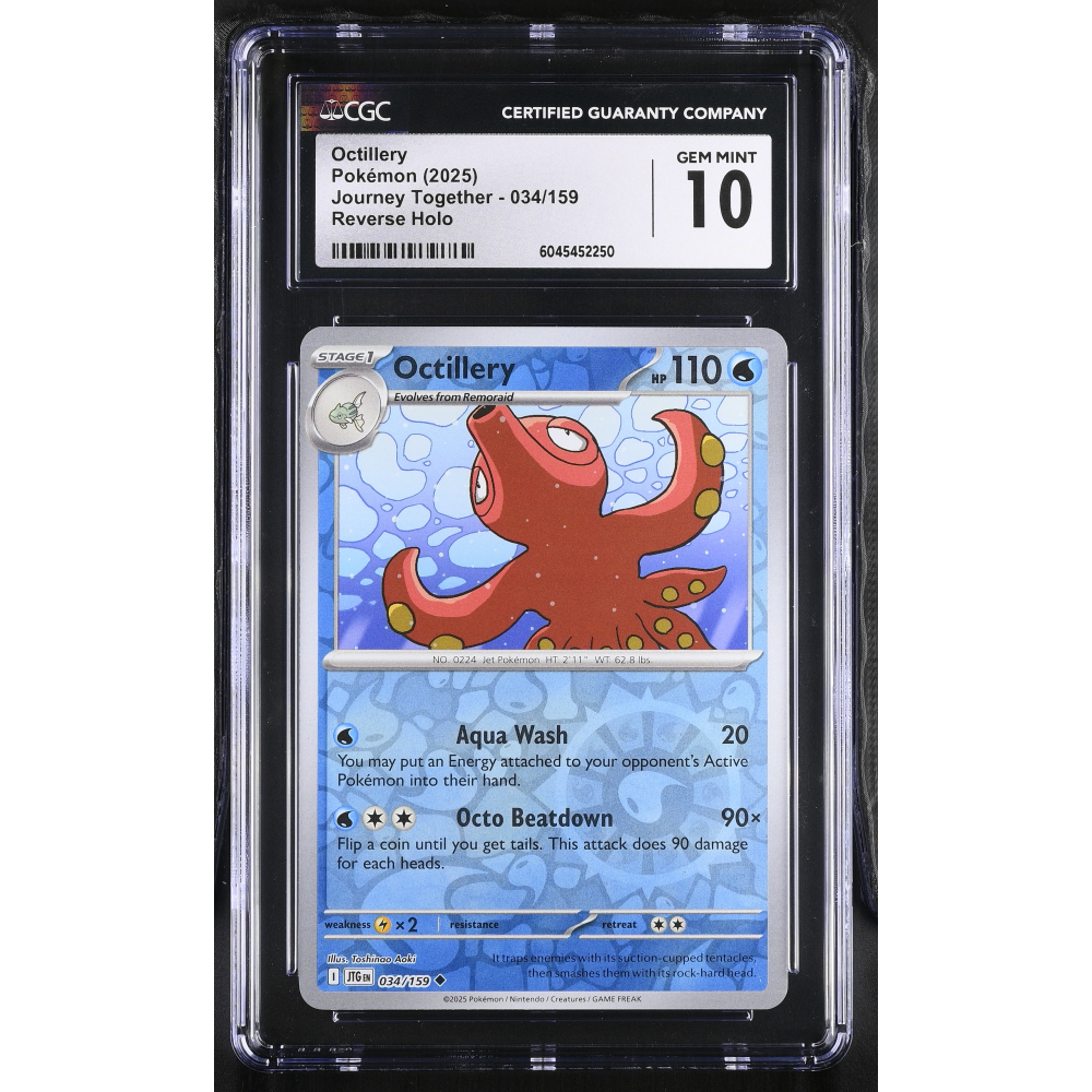 Octillery 2025 Pokemon Journey Together #034/159 (CGC 10) at PristineAuction.com