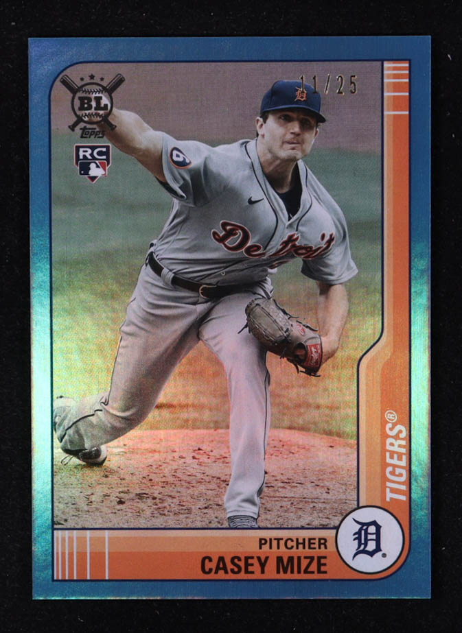 Casey Mize 2021 Topps Big League Blue Foil #122 #11/25 RC at PristineAuction.com Casey Mize 2021 Topps Big League Blue Foil #122 #11/25 RC at PristineAuction.com