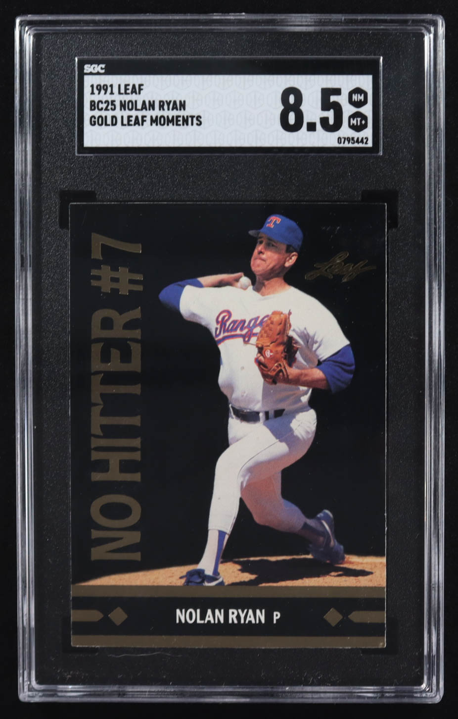 Nolan Ryan 1991 Leaf Gold Rookies #BC25 DP (SGC 8.5) at PristineAuction.com Nolan Ryan 1991 Leaf Gold Rookies #BC25 DP (SGC 8.5) at PristineAuction.com