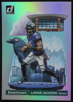 Lamar Jackson 2024 Panini Donruss Downtown #1 Jumbo at PristineAuction.com
