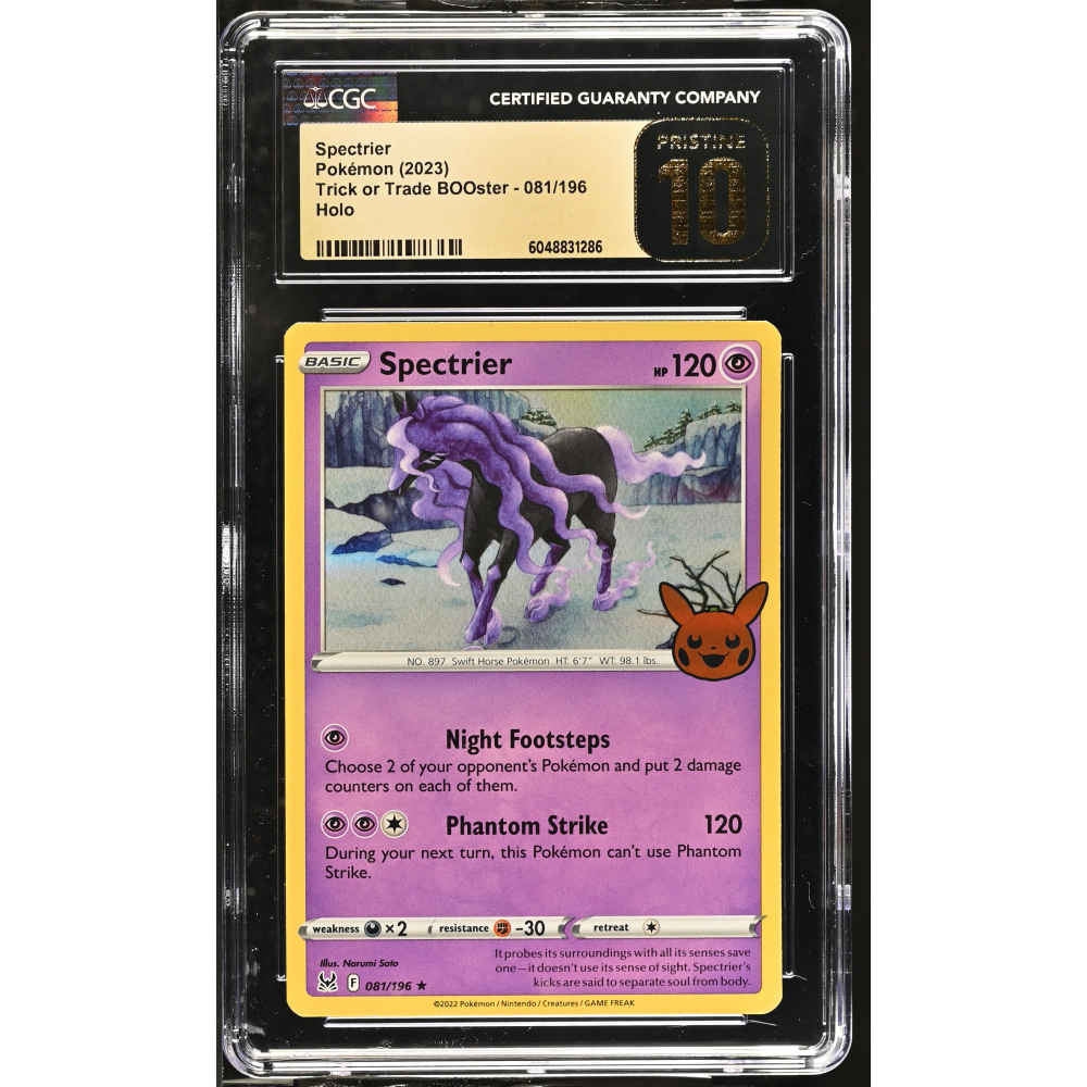 Spectrier 2023 Pokemon Trick Or Trade BOOster #081/196 (CGC PRISTINE 10 | Black Label) at PristineAuction.com
