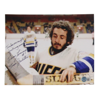 Yvon Barrette Signed "Slap Shot" 8x10 Photo with Movie Quote & Character Name Inscriptions (Beckett) at PristineAuction.com