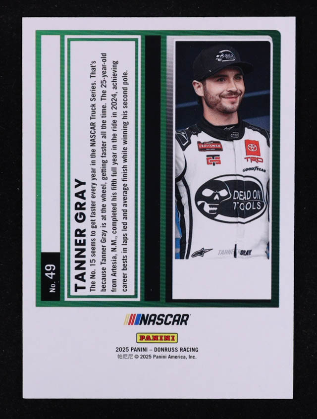 Tanner Gray 2025 Donruss Gold #49 #06/10 at PristineAuction.com Tanner Gray 2025 Donruss Gold #49 #06/10 at PristineAuction.com