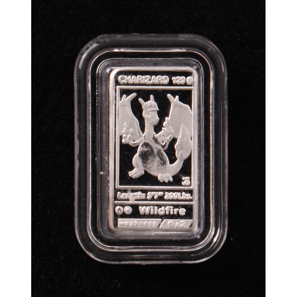 Charizard Poke-Gram 1g .999 Silver Bullion Bar at PristineAuction.com