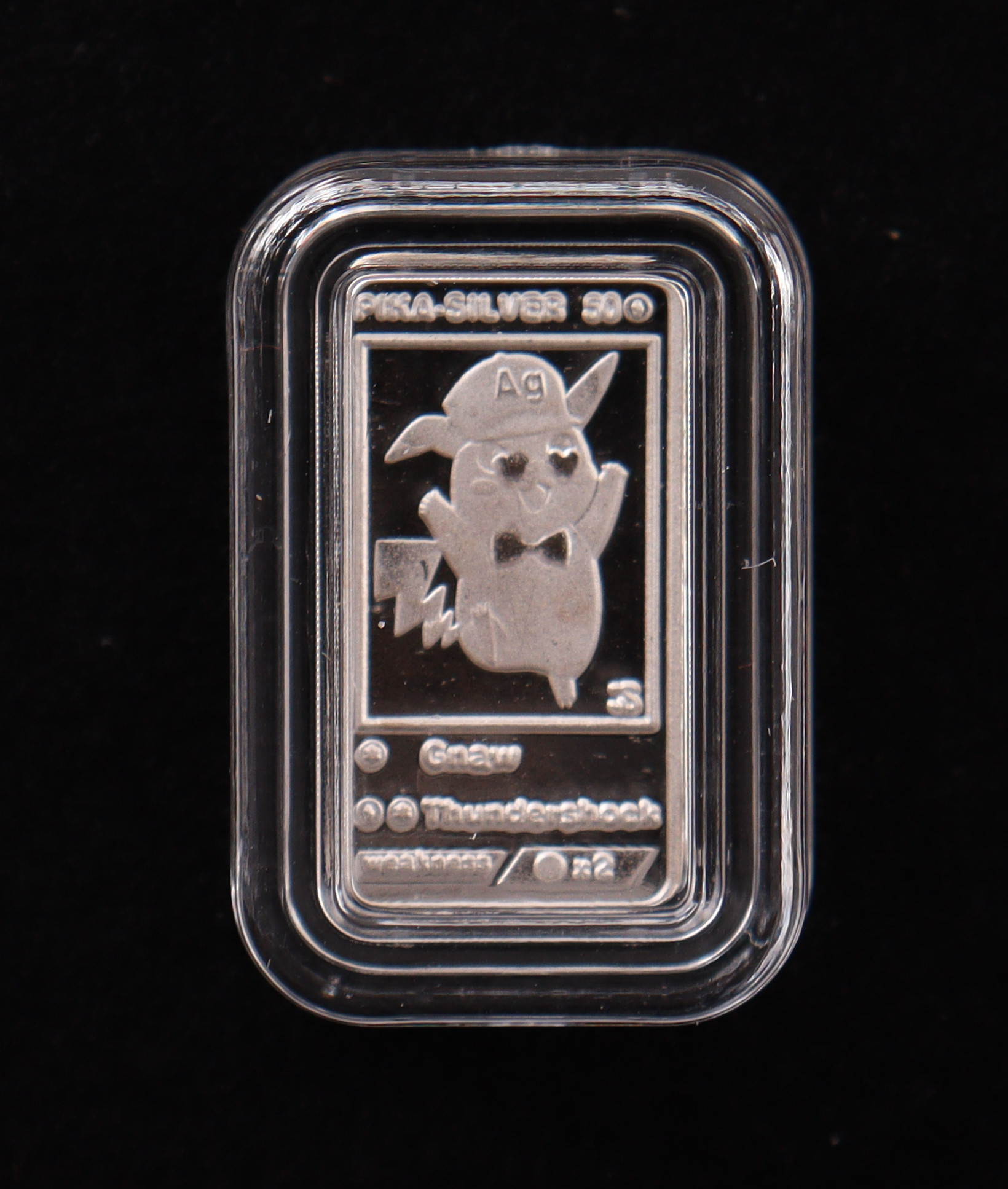 Pikachu Poke-Gram 1g .999 Silver Bullion Bar at PristineAuction.com Pikachu Poke-Gram 1g .999 Silver Bullion Bar at PristineAuction.com
