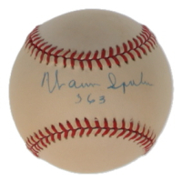 Warren Spahn Signed ONL Baseball Inscribed "363" (JSA) at PristineAuction.com