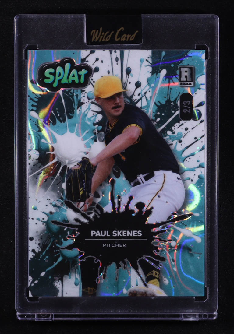 Paul Skenes 2024 Wild Card Splat Teal Lava #SBTEA03PS #2/3 RC at PristineAuction.com Paul Skenes 2024 Wild Card Splat Teal Lava #SBTEA03PS #2/3 RC at PristineAuction.com