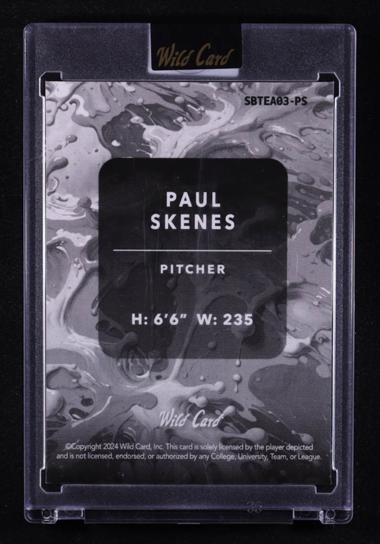 Paul Skenes 2024 Wild Card Splat Teal Lava #SBTEA03PS #2/3 RC at PristineAuction.com Paul Skenes 2024 Wild Card Splat Teal Lava #SBTEA03PS #2/3 RC at PristineAuction.com