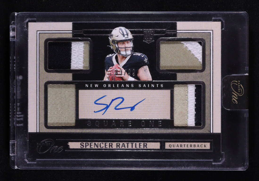 Spencer Rattler 2024 Panini One JSY AU #72 #83/99 RC at PristineAuction.com Spencer Rattler 2024 Panini One JSY AU #72 #83/99 RC at PristineAuction.com