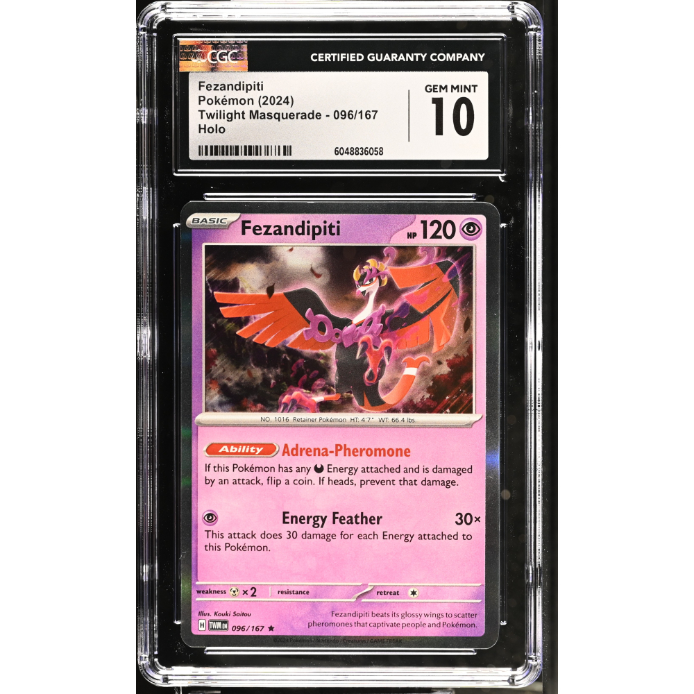 Fezandipiti 2024 Pokemon Twilight Masquerade #096/167 (CGC 10) at PristineAuction.com
