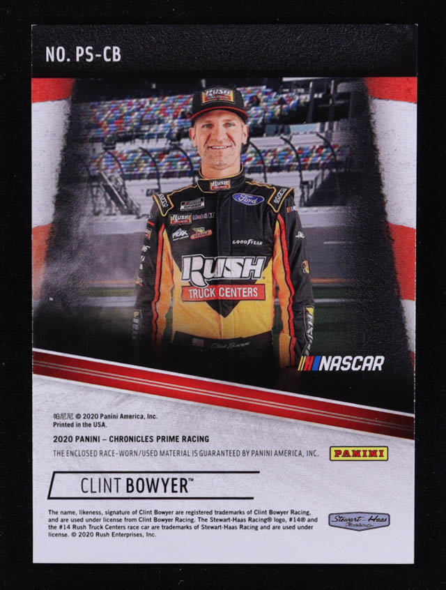 Clint Bowyer 2020 Panini Prime Swatches Holo Silver #20 #12/25 at PristineAuction.com Clint Bowyer 2020 Panini Prime Swatches Holo Silver #20 #12/25 at PristineAuction.com