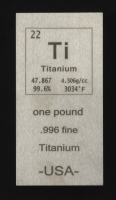 One Pound .999 Fine Titanium "Periodic Table" Bullion Bar at PristineAuction.com