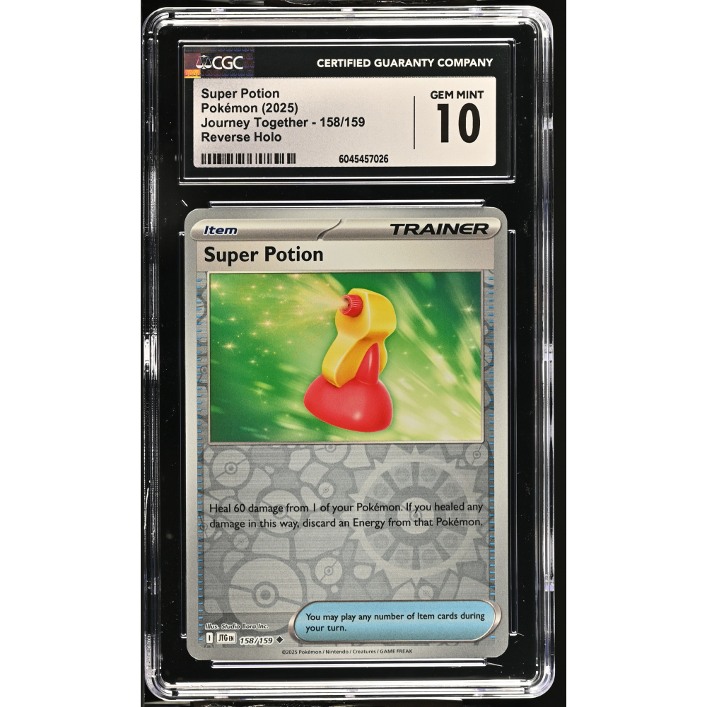 Super Potion 2025 Pokemon Journey Together #158/159 (CGC 10) at PristineAuction.com