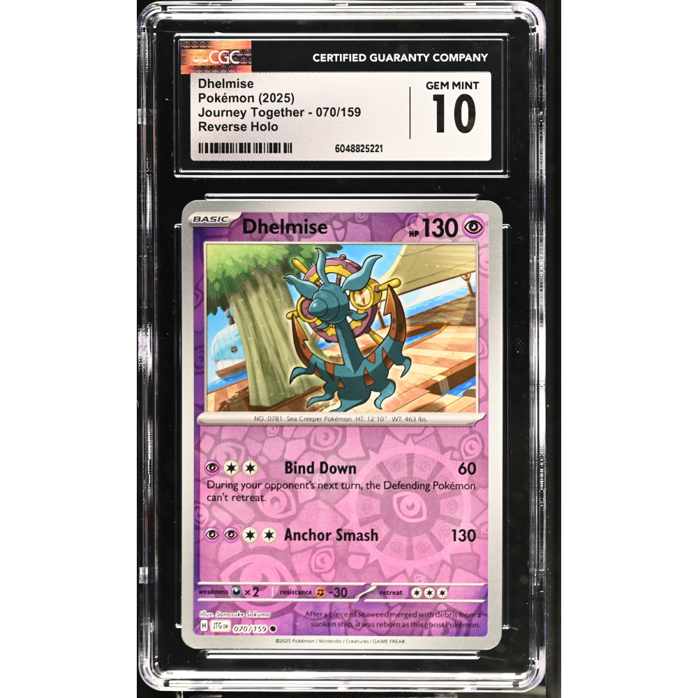 Dhelmise 2025 Pokemon Journey Together #070/159 (CGC 10) at PristineAuction.com