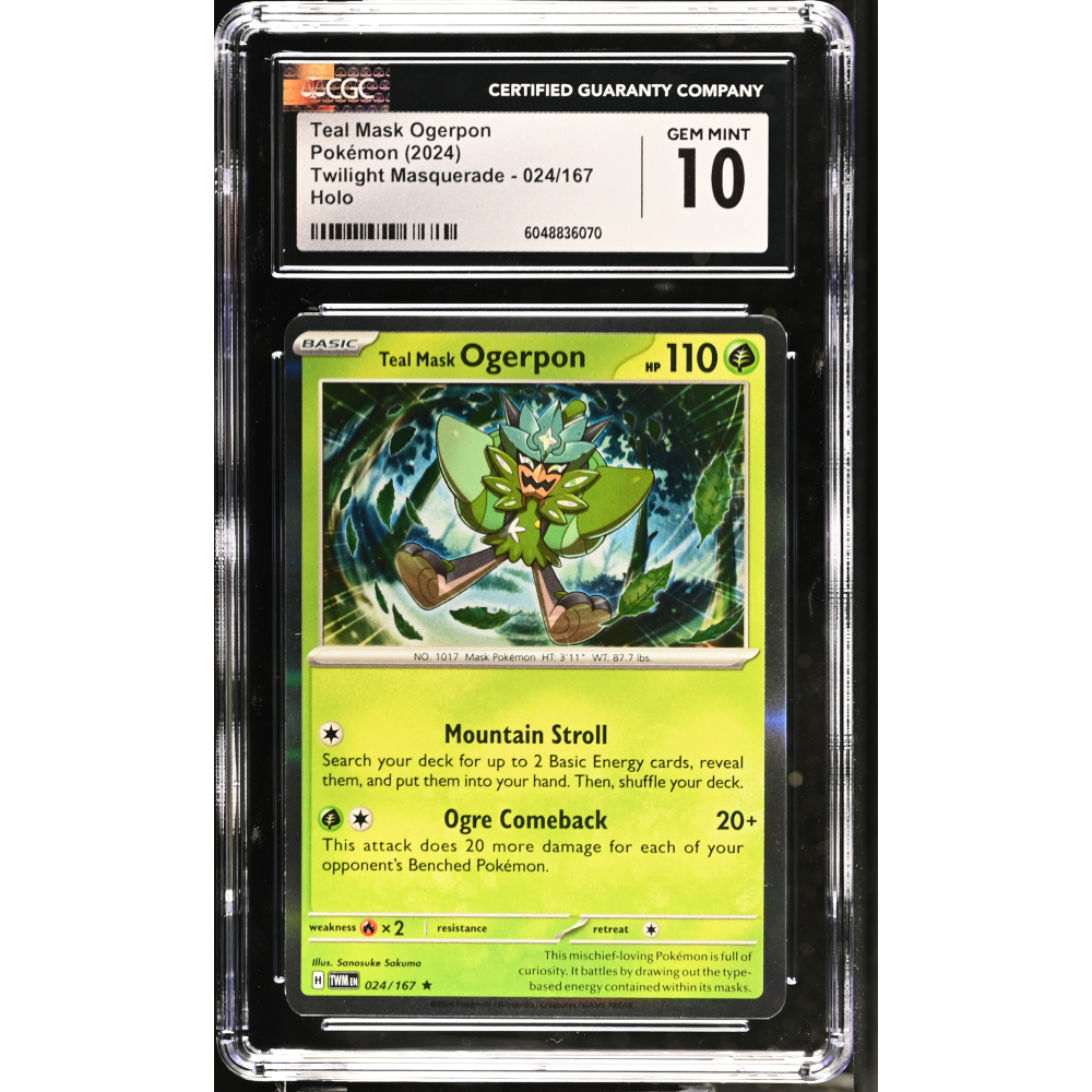 Teal Mask Ogerpon 2024 Pokemon Twilight Masquerade #024/167 (CGC 10) at PristineAuction.com