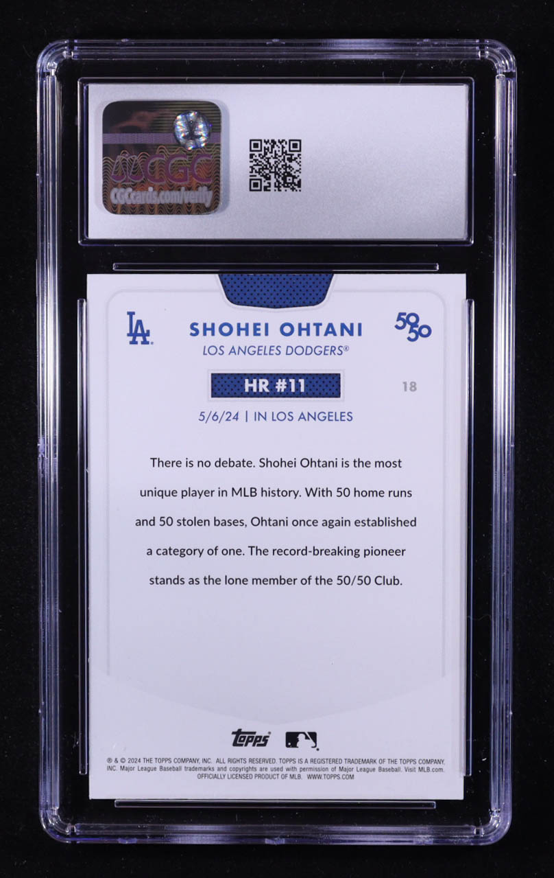Shohei Ohtani 2024 Topps 50/50 Ohtani #18 (CGC 9.5) at PristineAuction.com Shohei Ohtani 2024 Topps 50/50 Ohtani #18 (CGC 9.5) at PristineAuction.com