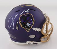 Derrick Mason Signed Ravens Flash Alternate Speed Mini Helmet (Schwartz) at PristineAuction.com