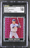Hideki Matsui 2025 Leaf 15th Anniversary '48 Leaf Lazer Pink #48B69 #4/8 (CGC 10) at PristineAuction.com