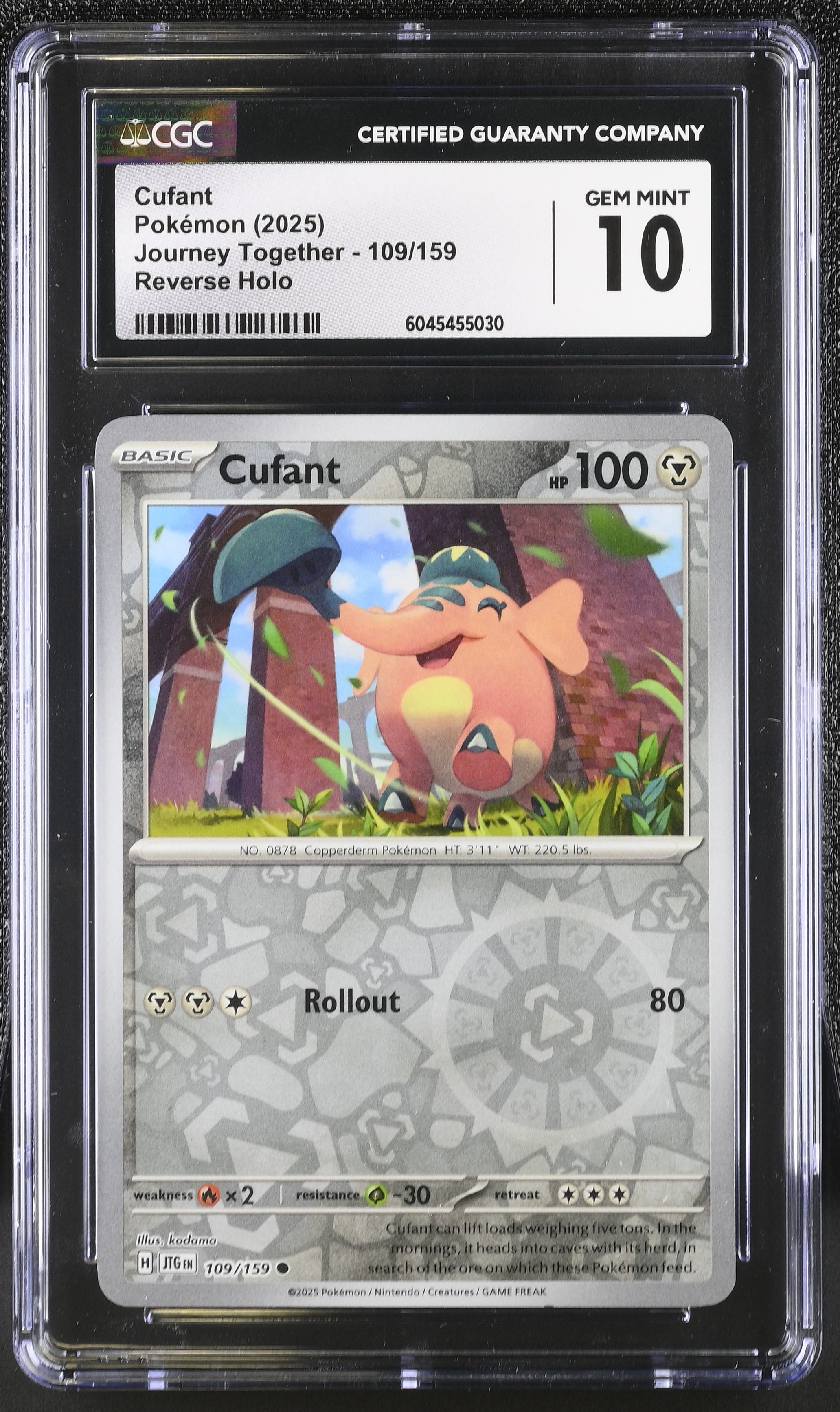 Cufant 2025 Pokemon Journey Together #109/159 (CGC 10) at PristineAuction.com Cufant 2025 Pokemon Journey Together #109/159 (CGC 10) at PristineAuction.com