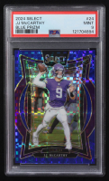 JJ McCarthy 2024 Select Prizm Blue #24 #034/249 RC (PSA 9) at PristineAuction.com
