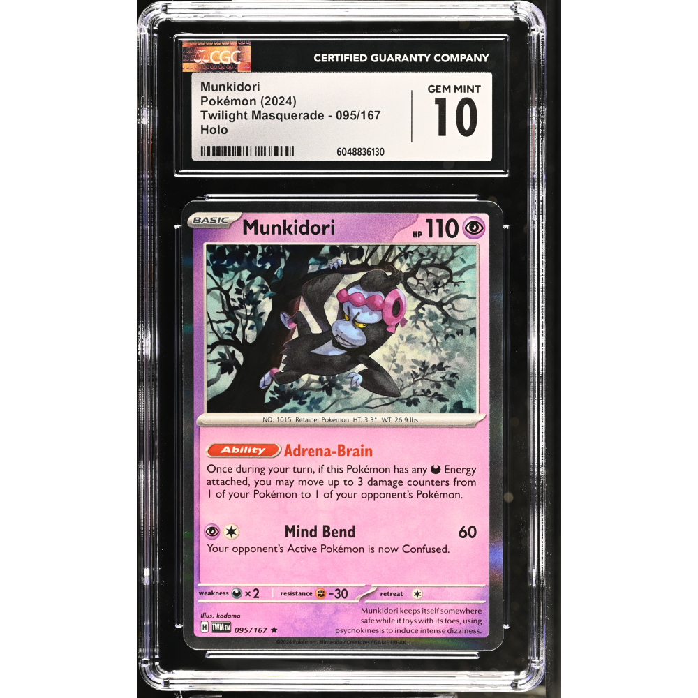 Munkidori 2024 Pokemon Twilight Masquerade #095/167 (CGC 10) at PristineAuction.com