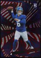 Jaxson Dart 2025 Panini Revolution Red Swirl #219 RC at PristineAuction.com