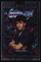 Charlie Sheen 2024 Wild Card Decades 80's Disco Purple #CS #1/1 at PristineAuction.com