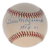 Bill Mazeroski Signed ONL Baseball Inscribed "HOF 01" (JSA) at PristineAuction.com