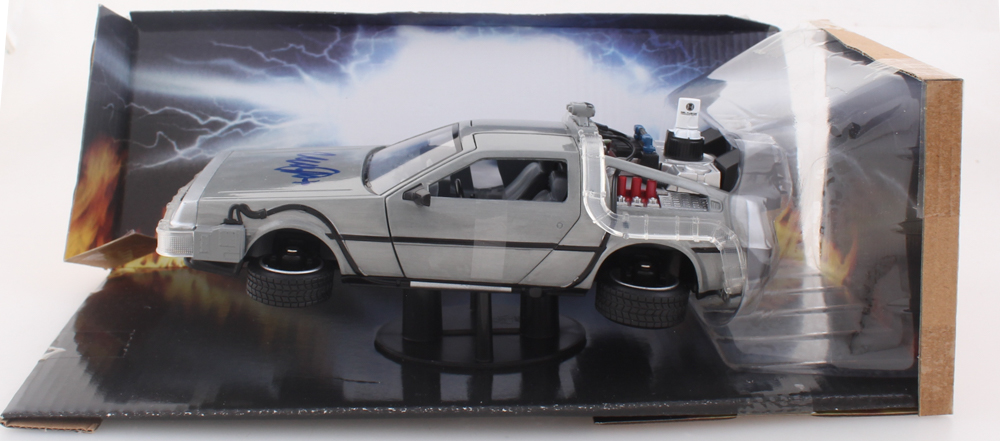 Michael J. Fox Signed "Back to the Future Part II" DeLorean Time Machine 1:15 Scale Die Cast Car (JSA) at PristineAuction.com Michael J. Fox Signed "Back to the Future Part II" DeLorean Time Machine 1:15 Scale Die Cast Car (JSA) at PristineAuction.com