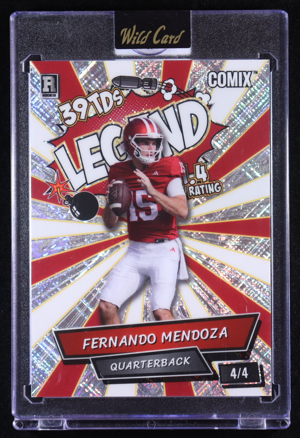 Fernando Mendoza 2025 Wild Card Comix Legend #ACBL-FM06 RC #4/4 at PristineAuction.com Fernando Mendoza 2025 Wild Card Comix Legend #ACBL-FM06 RC #4/4 at PristineAuction.com