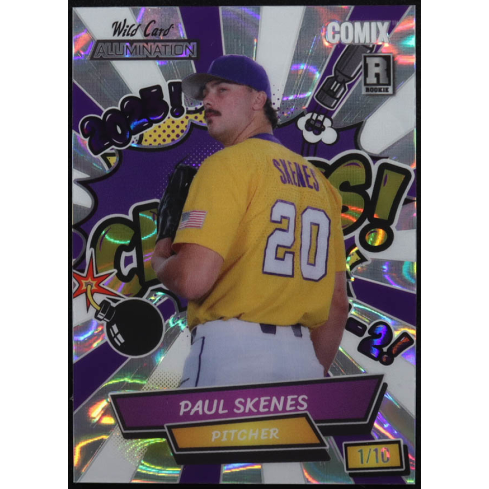 Paul Skenes 2024 Wild Card Alumination Comix Silver Lava #ACPCPS5 #1/10 RC at PristineAuction.com
