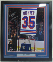 Mike Richter Signed Rangers Custom Framed Photo Inscribed "Goodbye Broadway!" (JSA) at PristineAuction.com