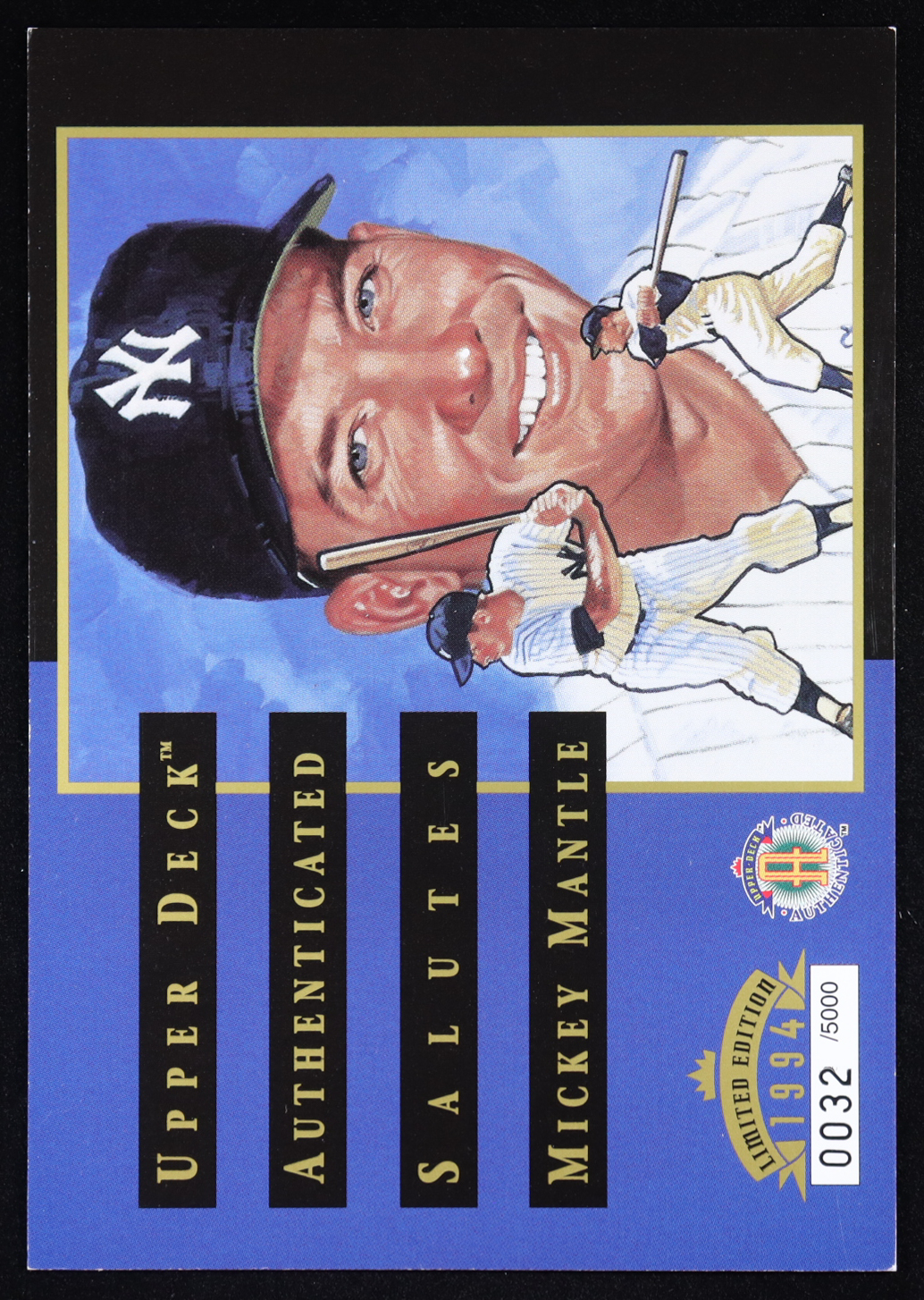 Mickey Mantle 1994 Upper Deck Jumbo #NNO #0032/5000 at PristineAuction.com Mickey Mantle 1994 Upper Deck Jumbo #NNO #0032/5000 at PristineAuction.com