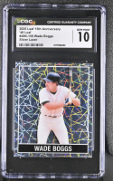 Wade Boggs 2025 Leaf 15th Anniversary '48 Leaf Silver Lazer #48B156 #12/15 (CGC 10) at PristineAuction.com