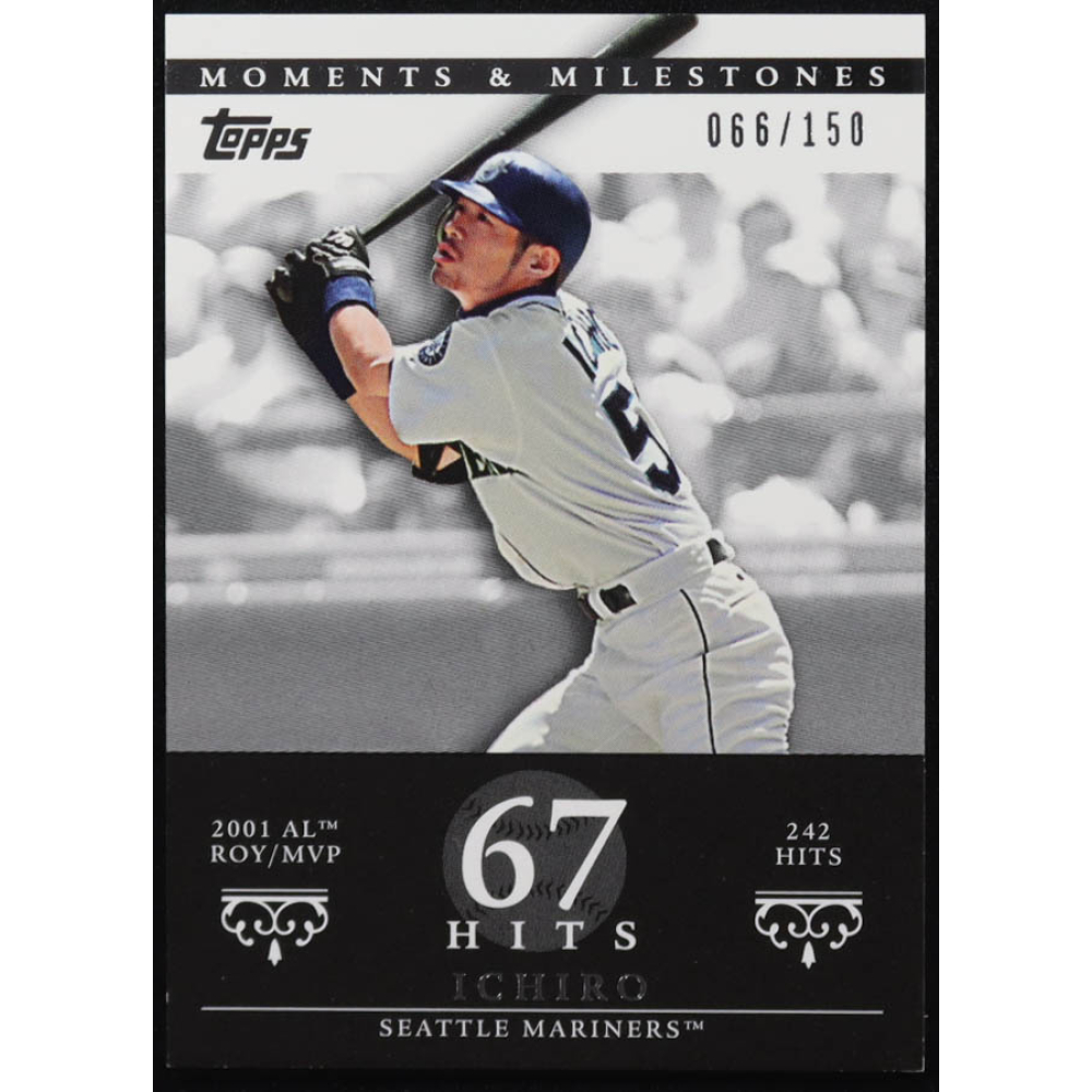 Ichiro Suzuki 2007 Topps Moments and Milestones Hit 67 #6-67 #066/150 at PristineAuction.com