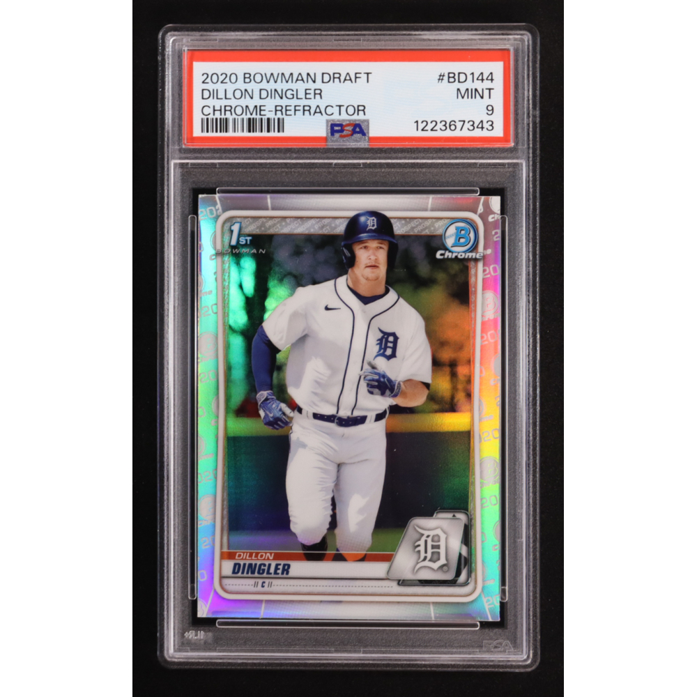 Dillon Dingler 2020 Bowman Draft Chrome Refractor #BD-144 RC (PSA 9) at PristineAuction.com