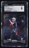 Drake Maye 2024 Panini Prizm Fireworks #22 (CGC 9) at PristineAuction.com