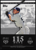 Ichiro Suzuki 2007 Topps Moments and Milestones Hit 115 #6-115 #017/150 at PristineAuction.com