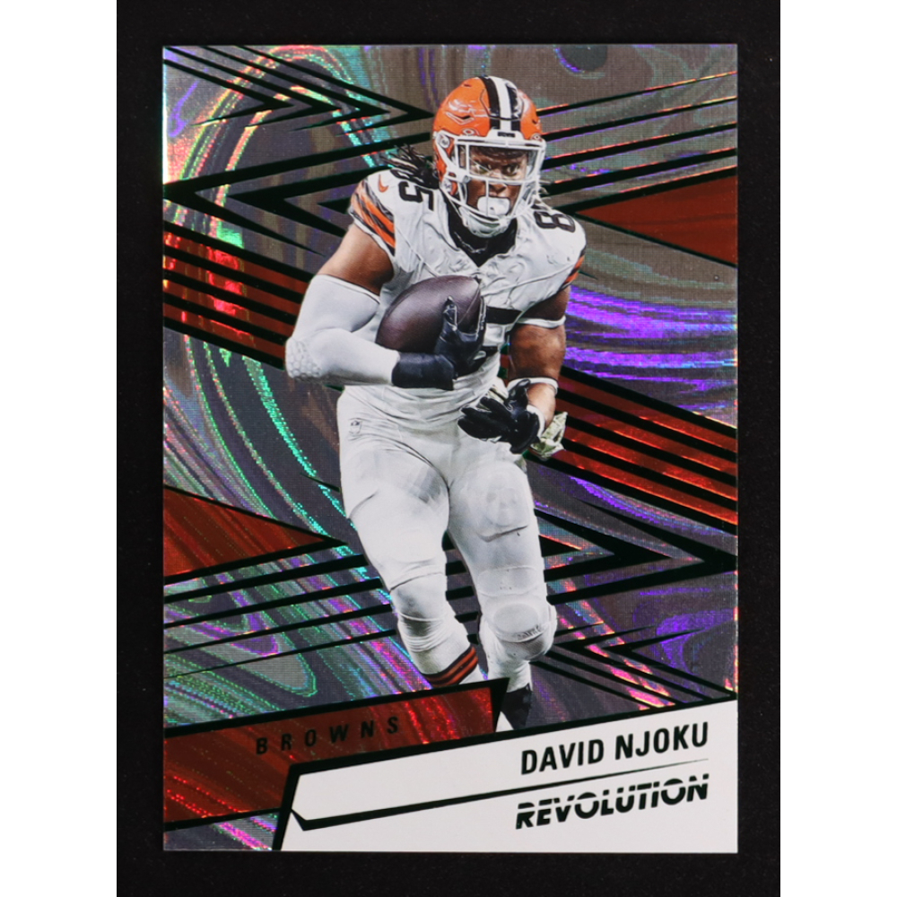 David Njoku 2025 Panini Revolution Green Swirl #186 #098/199 at PristineAuction.com