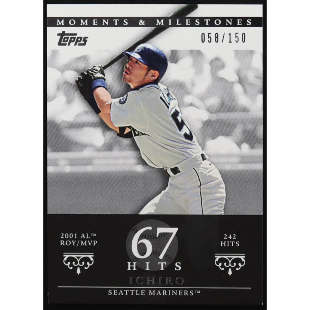 Ichiro Suzuki 2007 Topps Moments and Milestones Hit 67 #6-67 #058/150 at PristineAuction.com