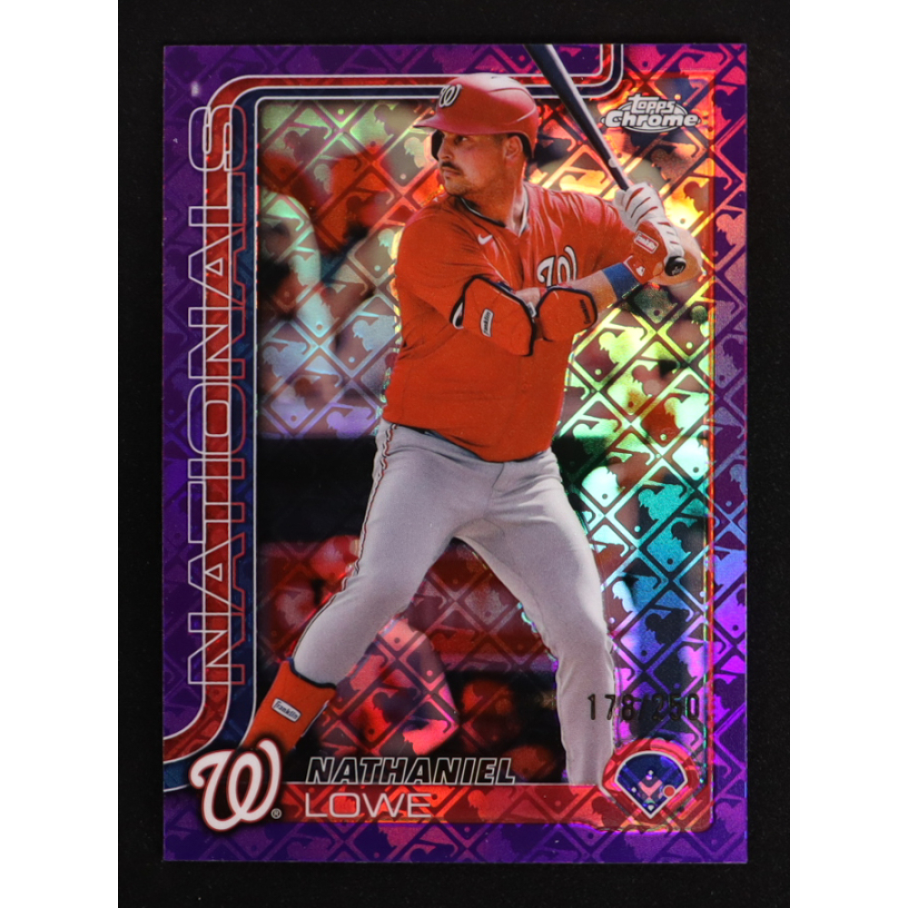 Nathaniel Lowe 2025 Topps Chrome Logofractor Purple Refractors #49 #178/250 at PristineAuction.com